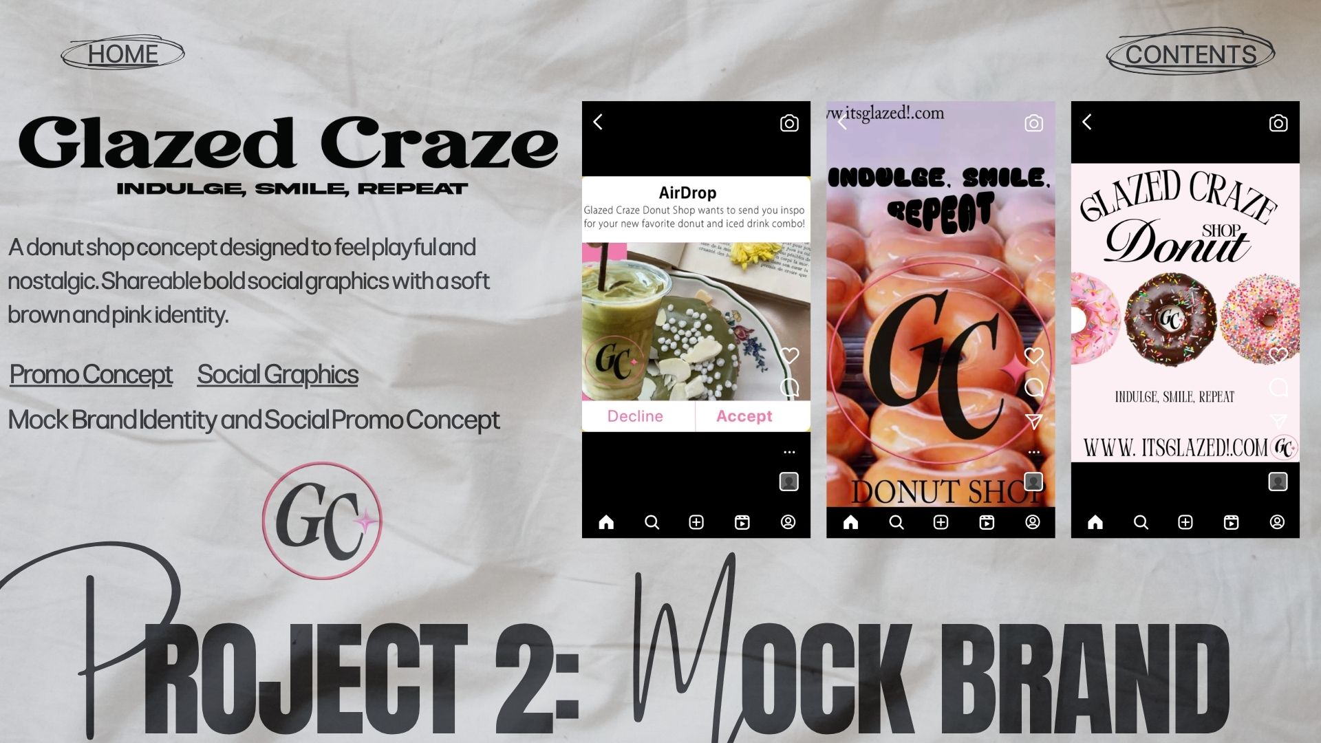 Project 2: Glazed Craze Mock Donut Shop Brand